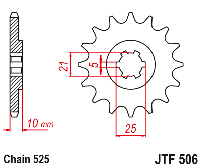 JT SPROCKETS gear wheel JTF506.14 (50614jt)